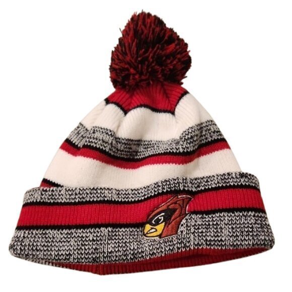 Accessories - Striped Beanie with Pom Pom